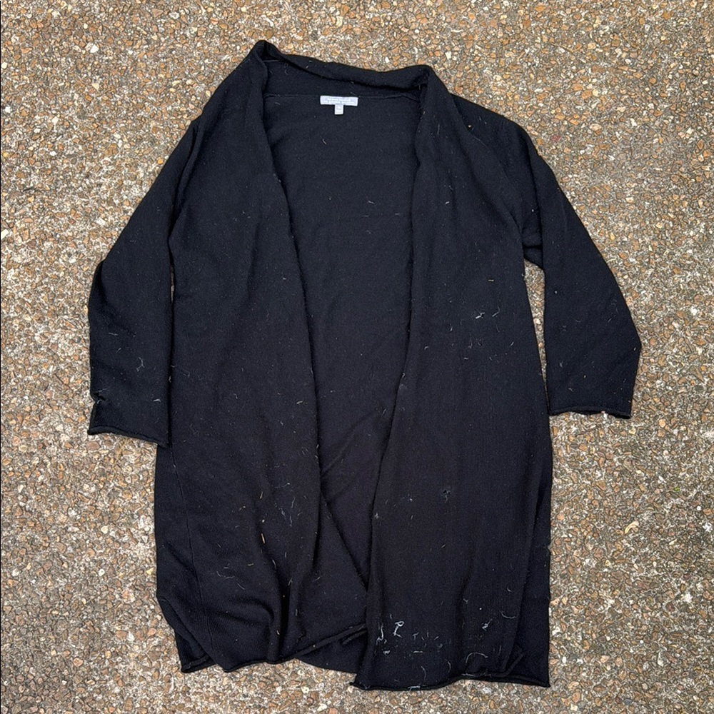 B1 Neiman Marcus Black Cardigan Sweater Open Front